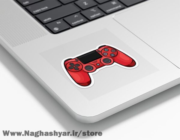 استیکر لپ تاپ دسته بازی ps4 قرمز