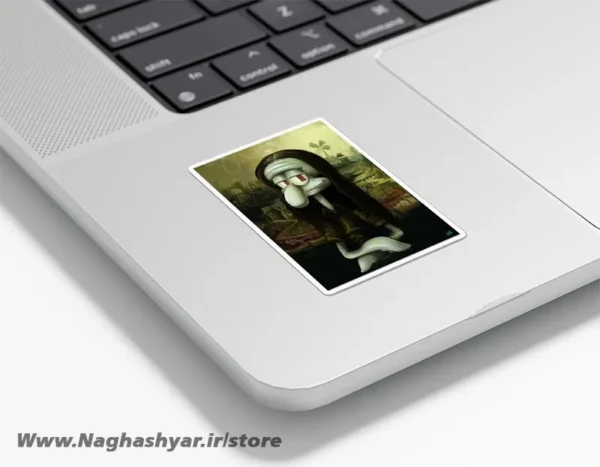 استیکر لپ تاپ مونالیزا اختاپوس