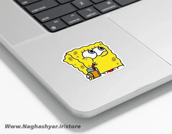 استیکر لپ تاپ باب اسفنجی