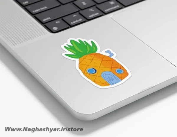 استیکر لپ تاپ خونه باب اسفنجی