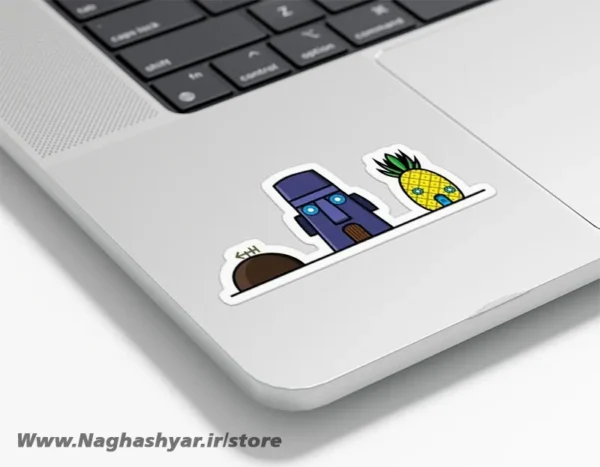 استیکر لپ تاپ خونه های باب اسفنجی