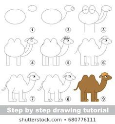 آموزش نقاشی شتر کودکانه