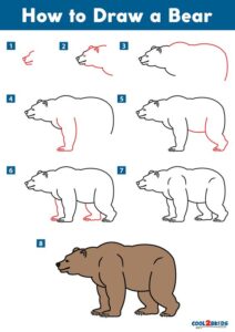 آموزش نقاشی خرس برای کودکان