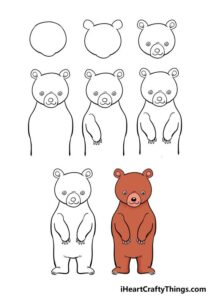 آموزش نقاشی خرس ساده