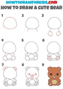 آموزش نقاشی خرس گوگولی