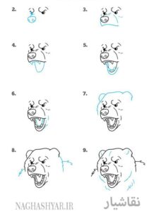 آموزش نقاشی خرس وحشی