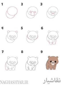 آموزش نقاشی خرس گوگولی
