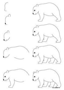 آموزش نقاشی خرس آسان