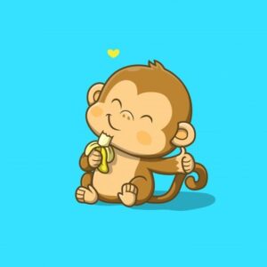نقاشی میمون برای کودکان