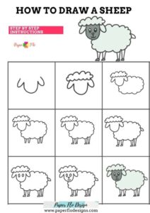 آموزش نقاشی گوسفند ساده
