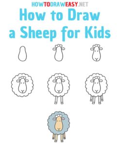 آموزش نقاشی گوسفند فانتزی