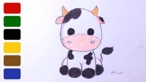 نقاشی گاو کودکانه